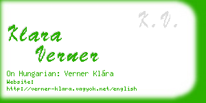 klara verner business card