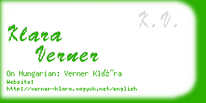 klara verner business card